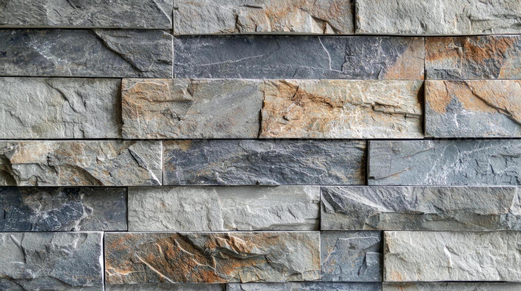 Natural stone wall with a stunning granite texture ideal for architectural and design projects photo