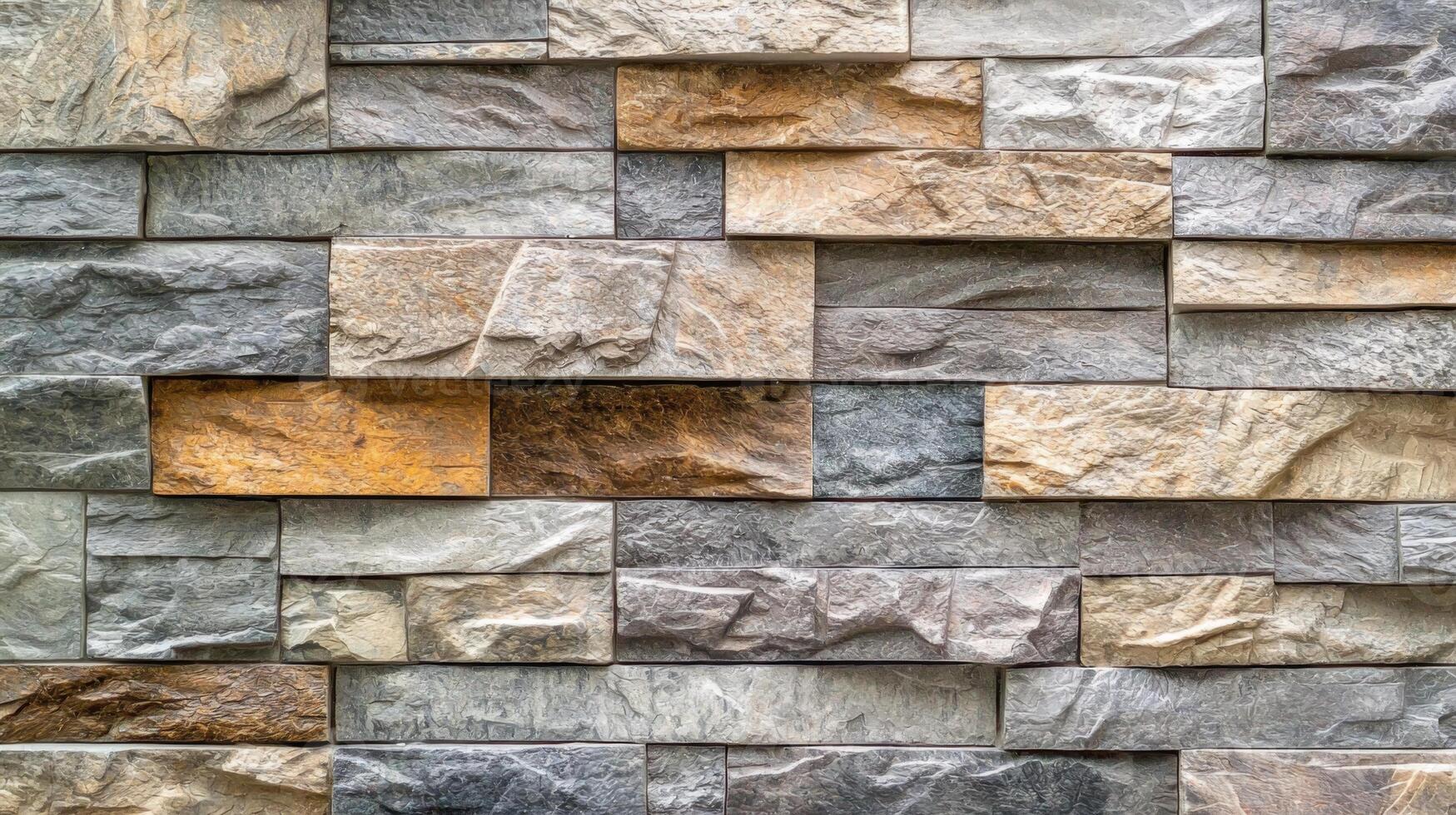 Natural stone wall with a stunning granite texture ideal for architectural and design projects photo