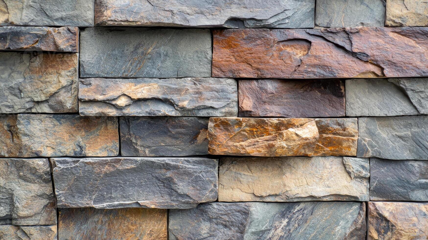 Natural stone wall with a stunning granite texture ideal for architectural and design projects photo