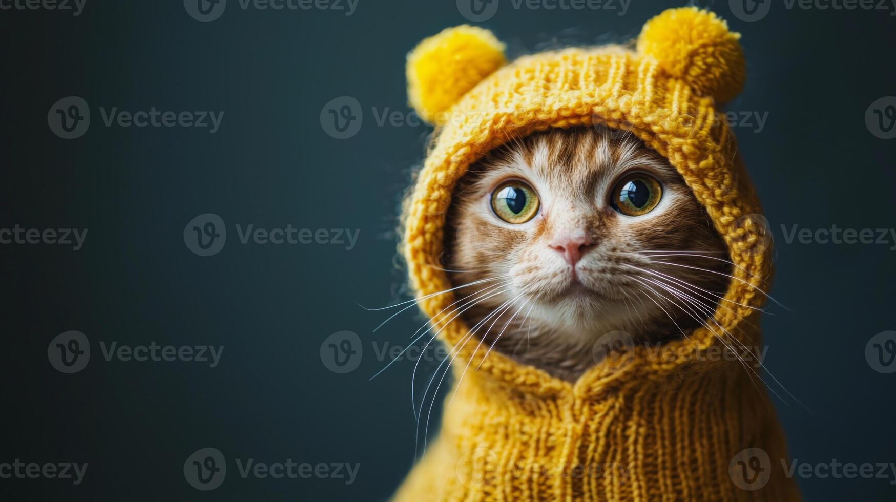 Cat in silly outfit. A cat wearing a funny costume or hat photo