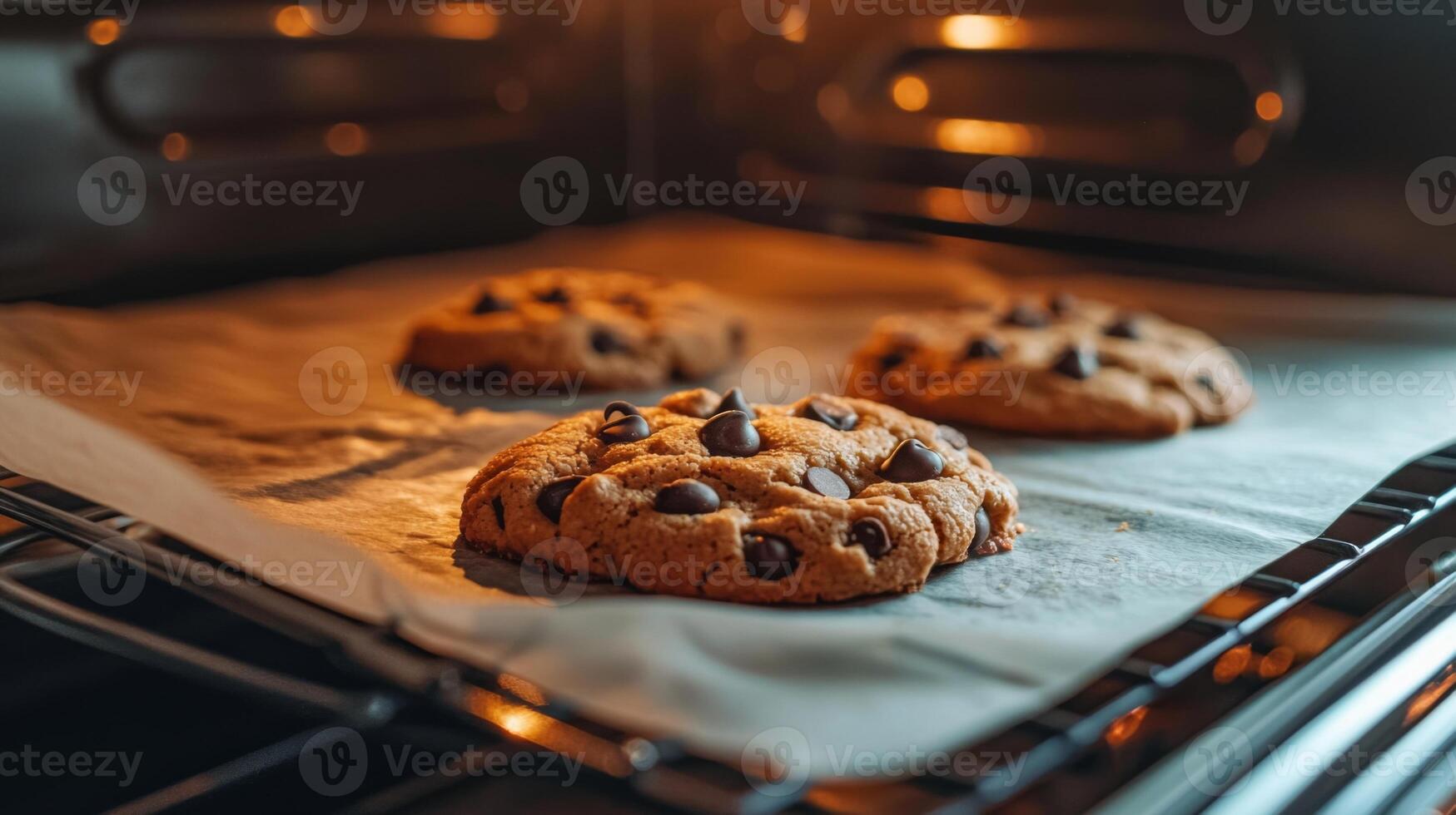 Baking Chocolate Chip Cookies in the Oven photo