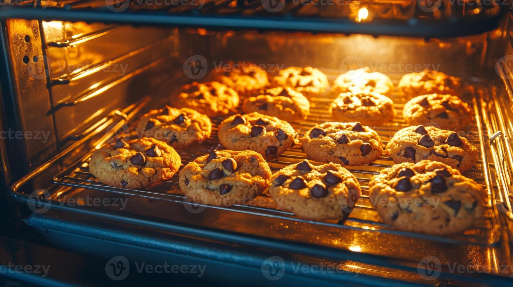 Baking Chocolate Chip Cookies in the Oven photo