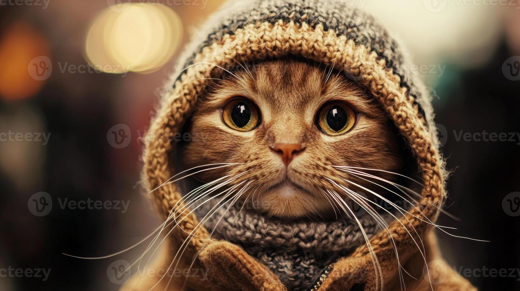 Cat in silly outfit. A cat wearing a funny costume or hat photo