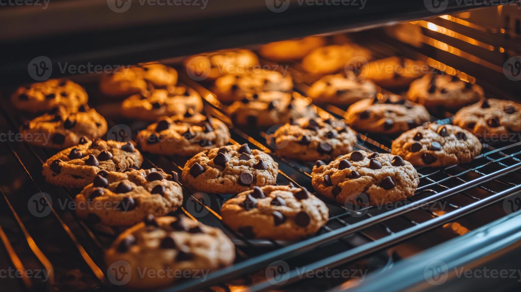 Baking Chocolate Chip Cookies in the Oven photo