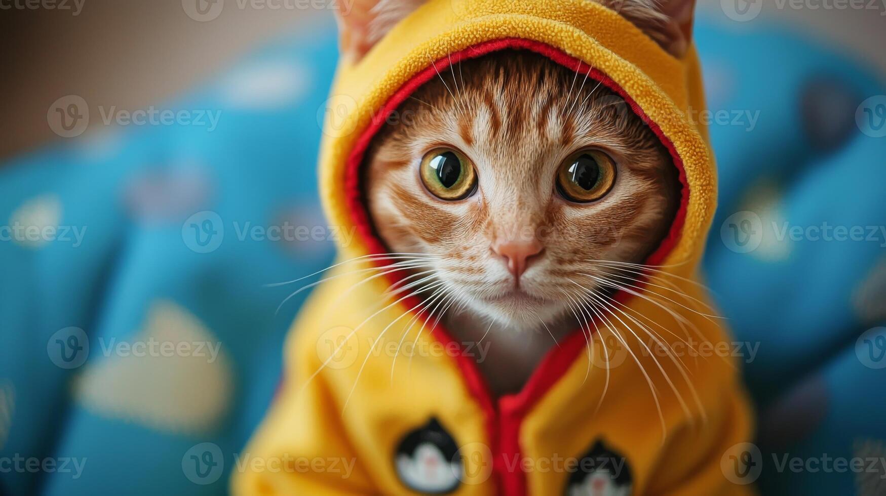 Cat in silly outfit. A cat wearing a funny costume or hat photo