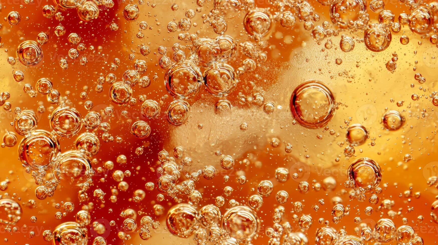 A glass of soda with ice cubes in it. The bubbles in the soda are rising to the top photo