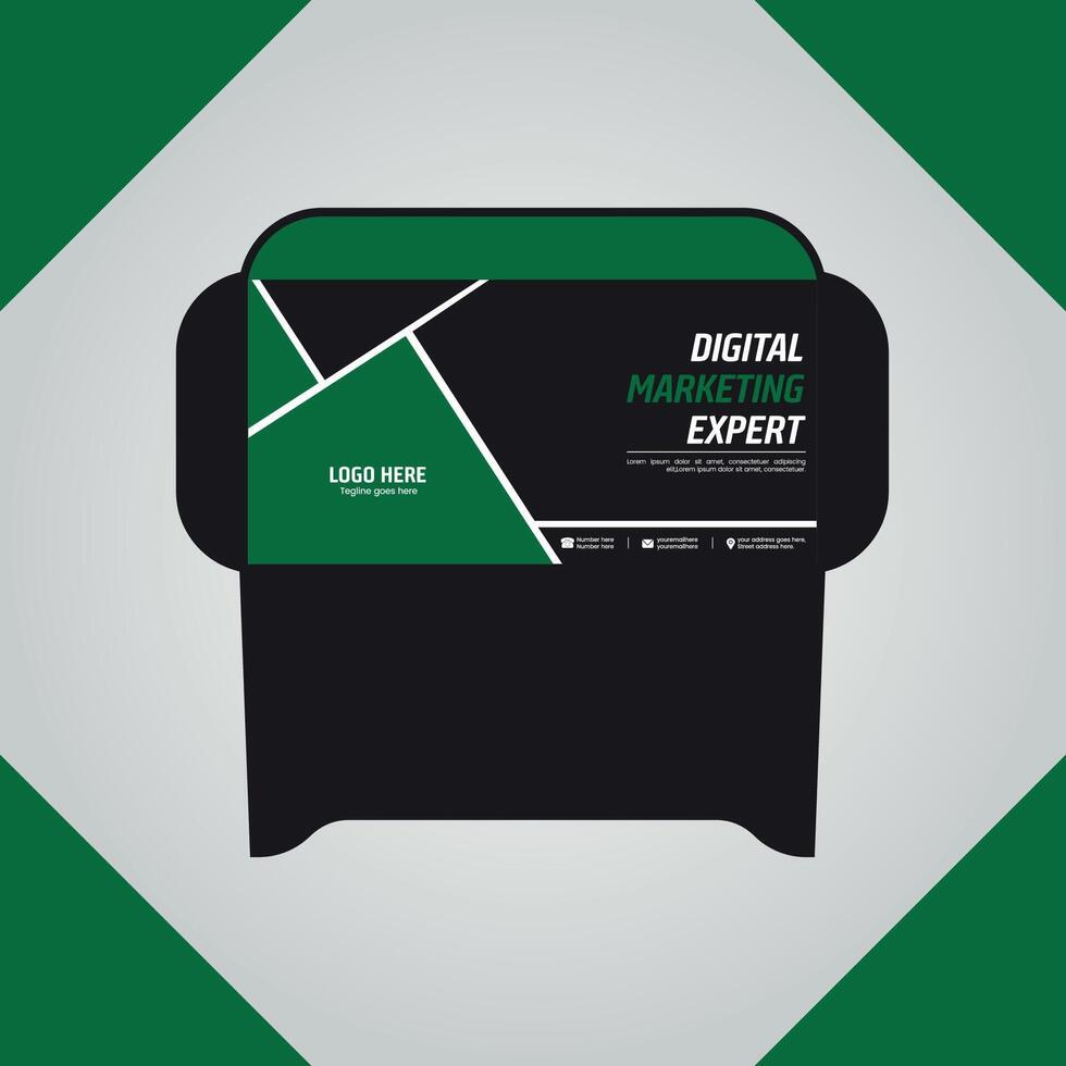 Printable and Professional Modern Envelope Design vector