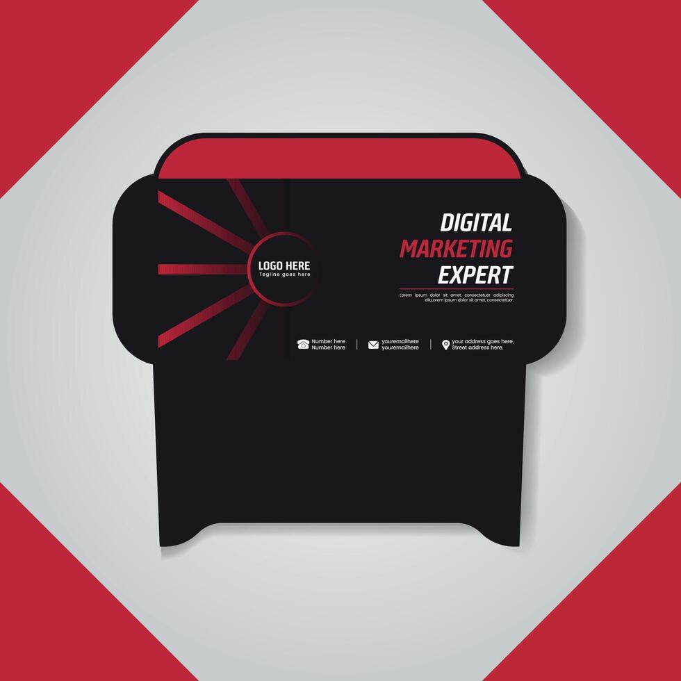 Printable and Professional Clean Envelope Design vector