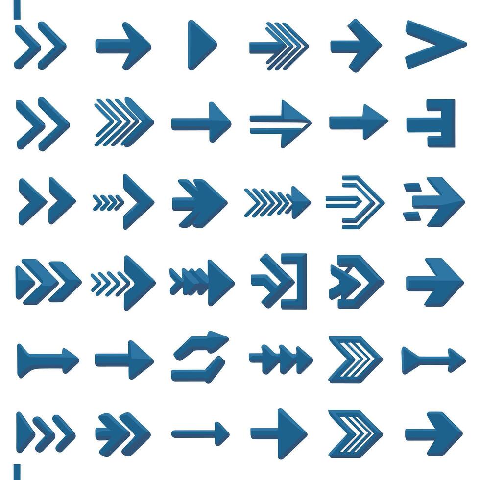 Arrow icons set vector