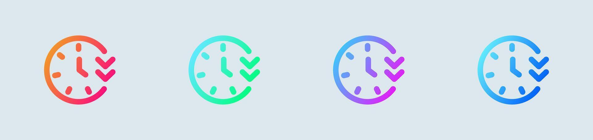 Slow line icon in gradient colors. Measure signs illustration. vector