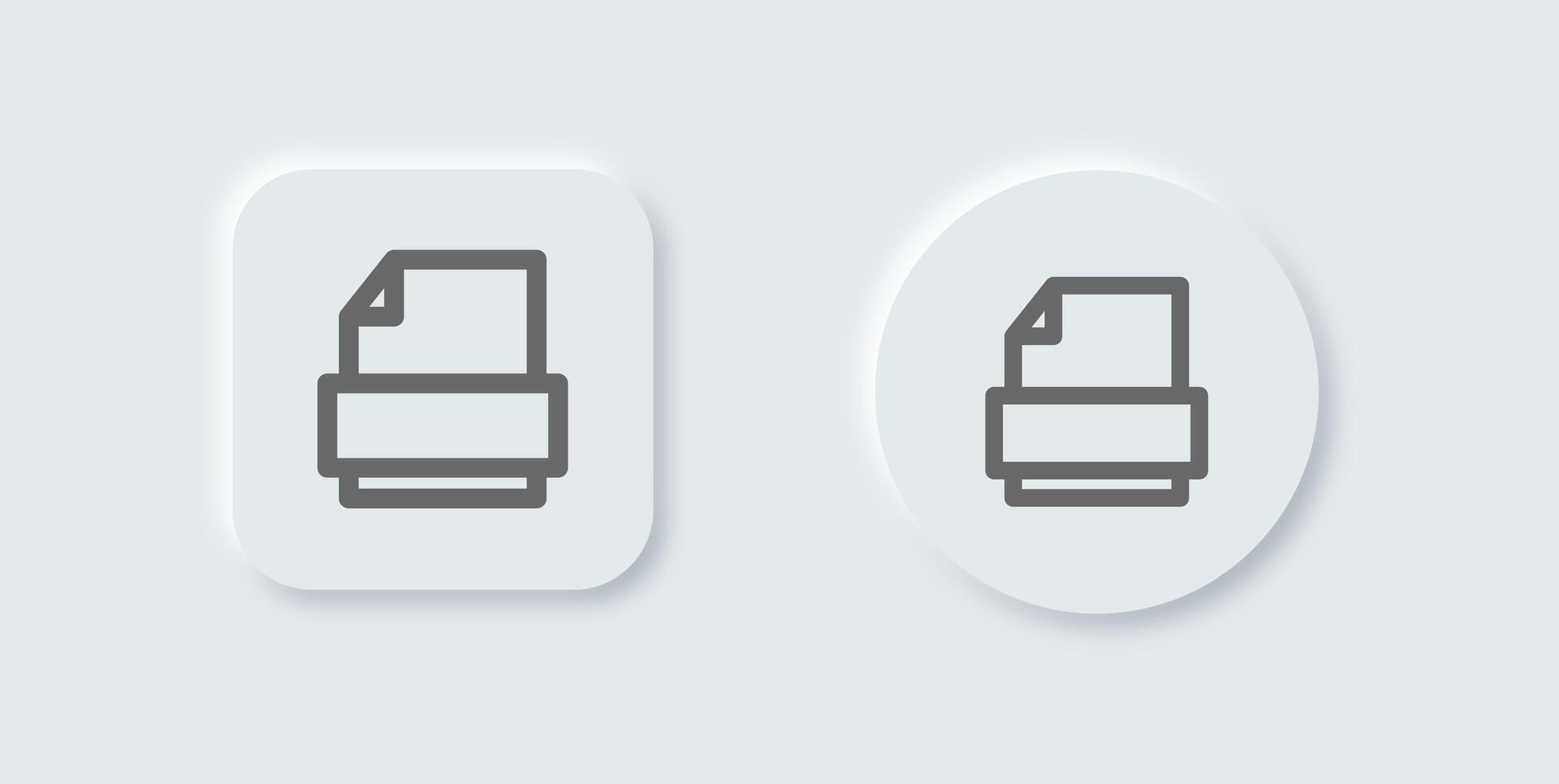 Format line icon in neomorphic design style. File type signs illustration. vector
