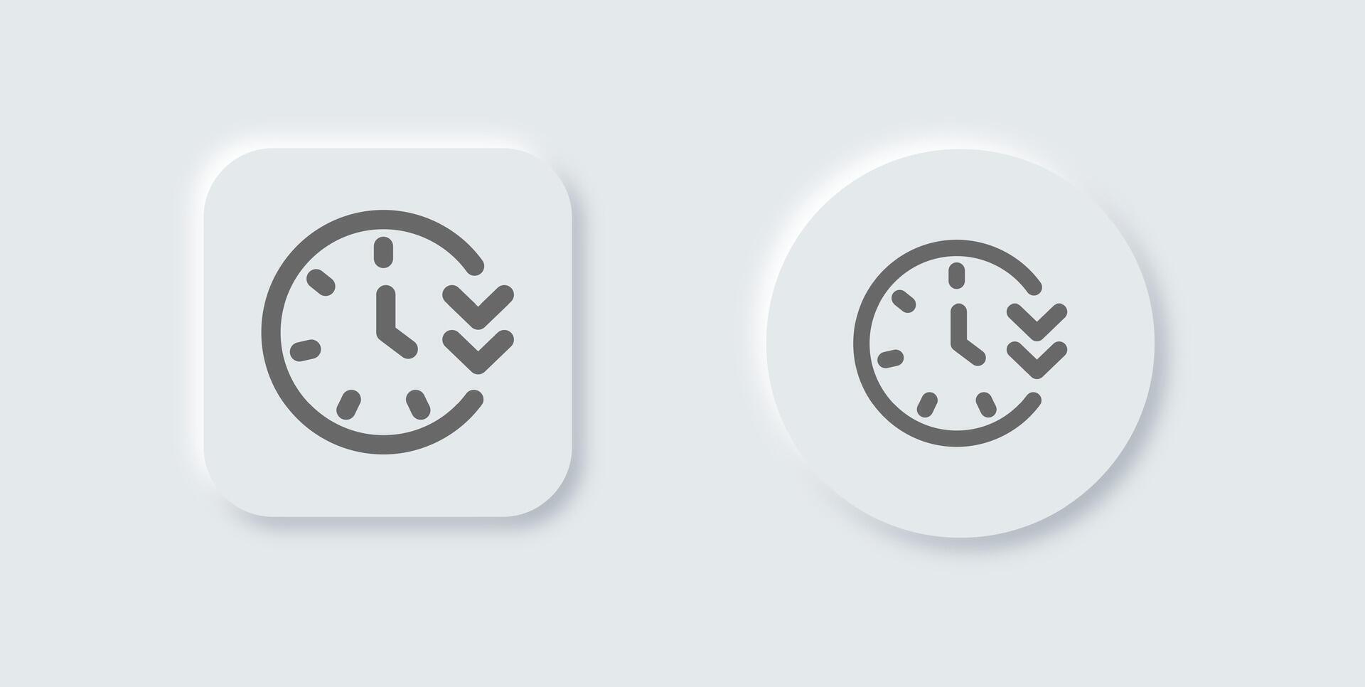 Slow line icon in neomorphic design style. Measure signs illustration. vector