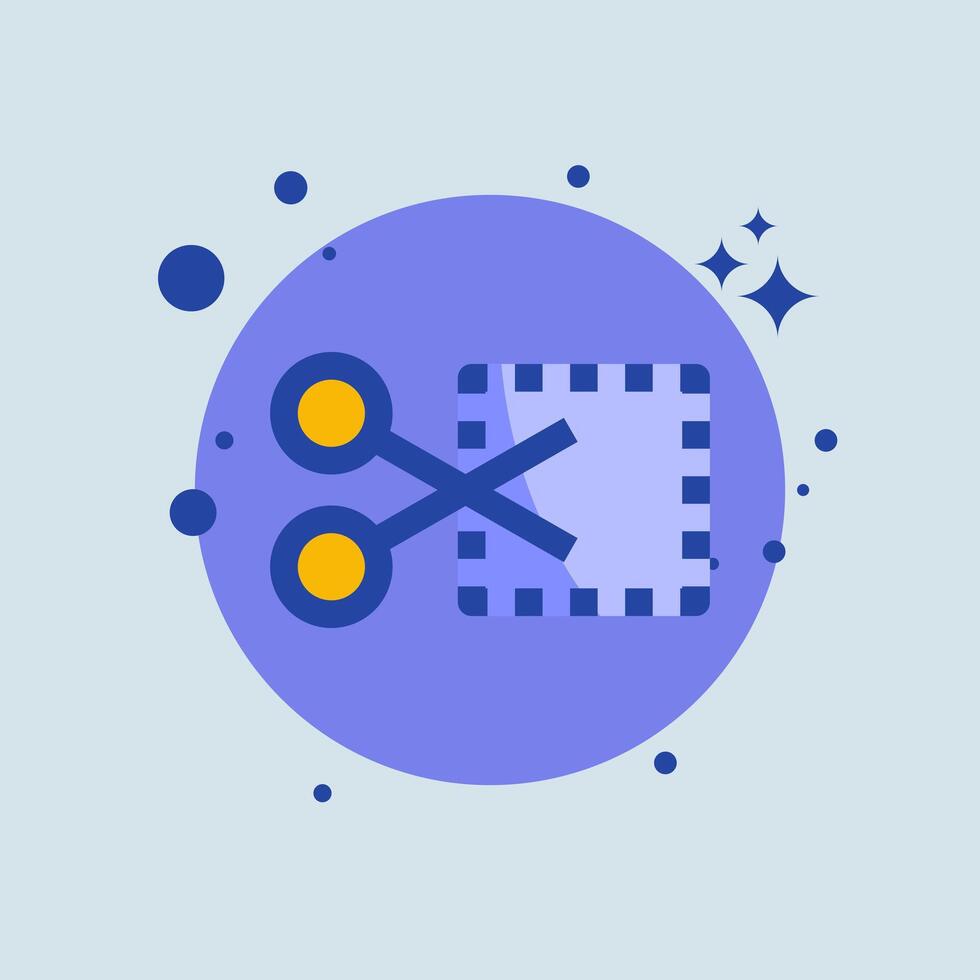 Edit clip flat illustration. Editing tool signs illustration. vector