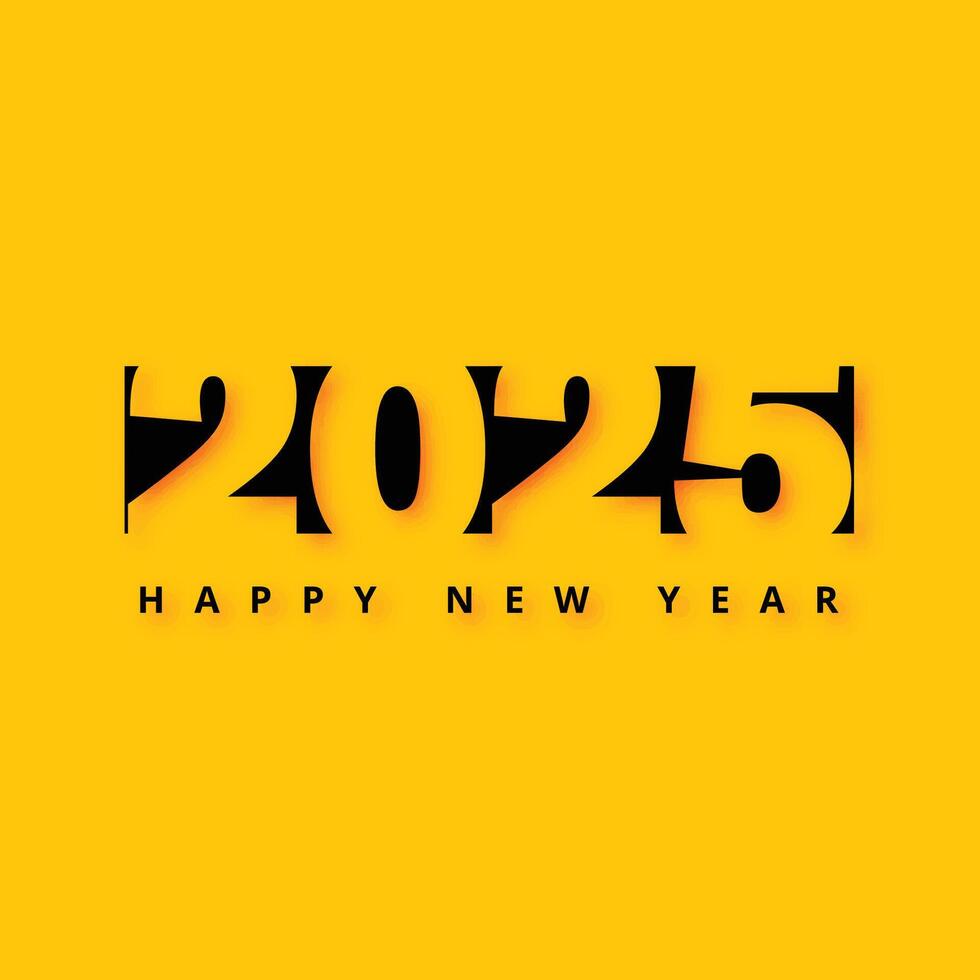 Happy new year 2025 creative concept card background vector