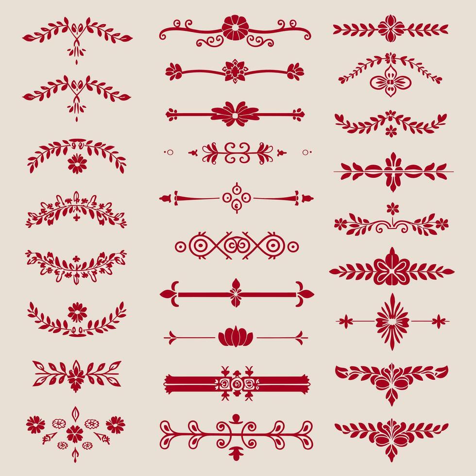 Set of decorative elements vector