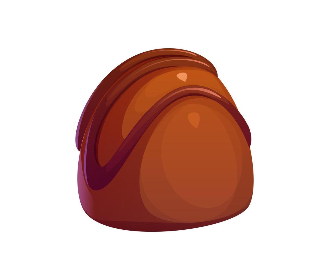 Chocolate candy with a shiny, smooth rich texture vector