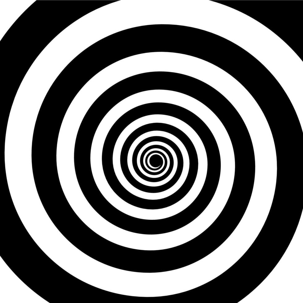 Psychedelic hypnotic swirl pattern hypnosis effect vector