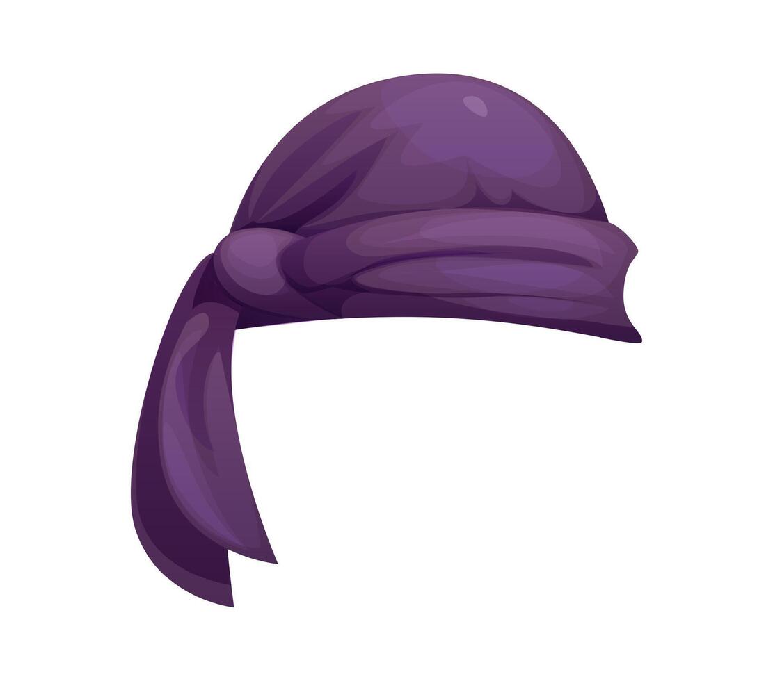 Cartoon pirate and corsair bandana hat with node vector