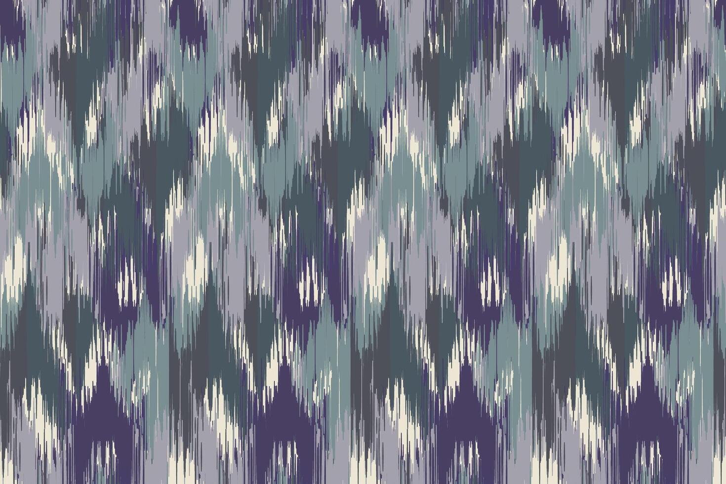 Seamless Ikat Fabric Pattern, Tribal Geometric Design, Traditional Abstract Background for Textile, Wallpaper vector