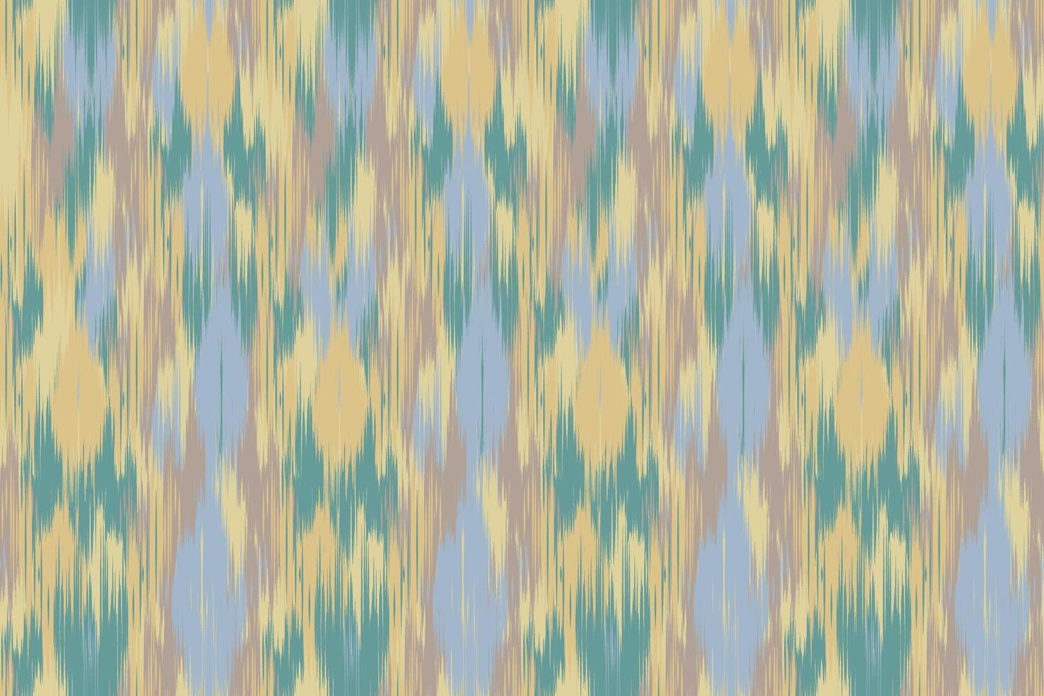 Seamless colorful ikat fabric pattern, traditional tribal fabric design, abstract geometric ornaments for bohemian style, home decor fabric and fashion fabric. vector