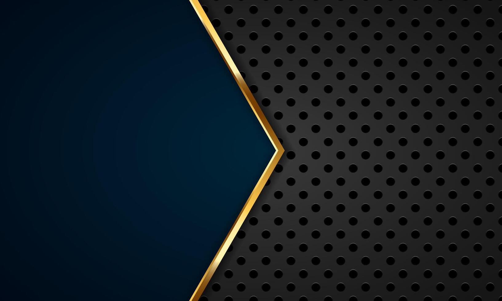 iron texture and gold lines modern background design vector