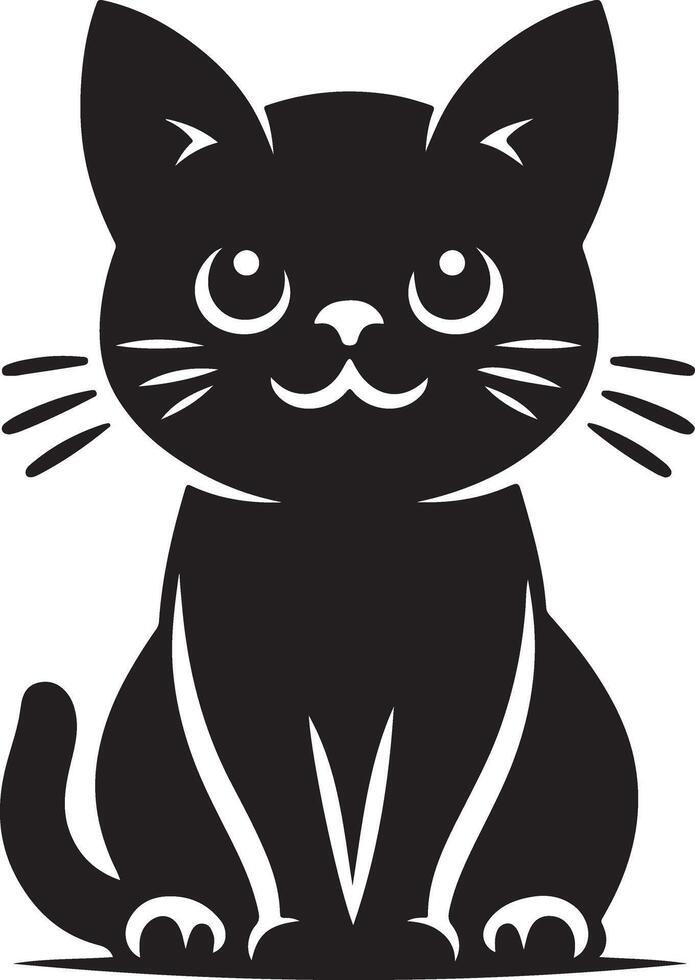 Black Cat Silhouette Design for Unique Home Accessories vector