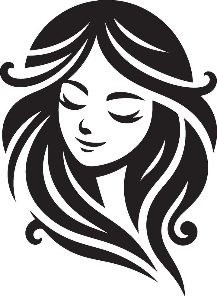 Abstract Female Silhouette Black Design vector