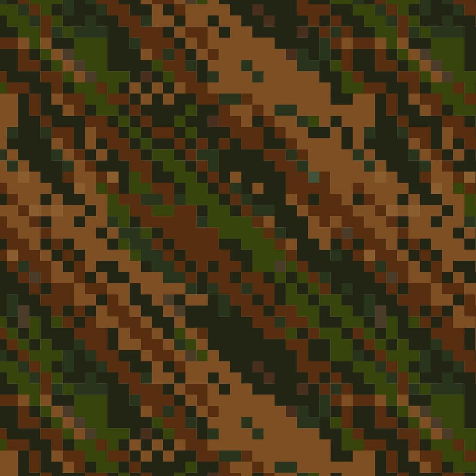 Military-style pixel camouflage pattern. Hunting and outdoor background for tactical clothing. vector
