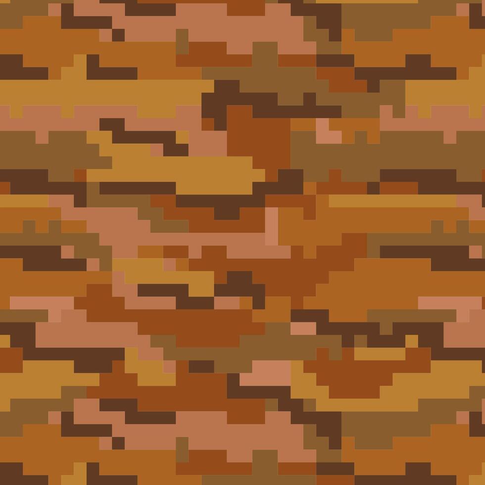 Pixel camouflage pattern for hunting and military wear. Abstract army texture for outdoor clothing designs. vector