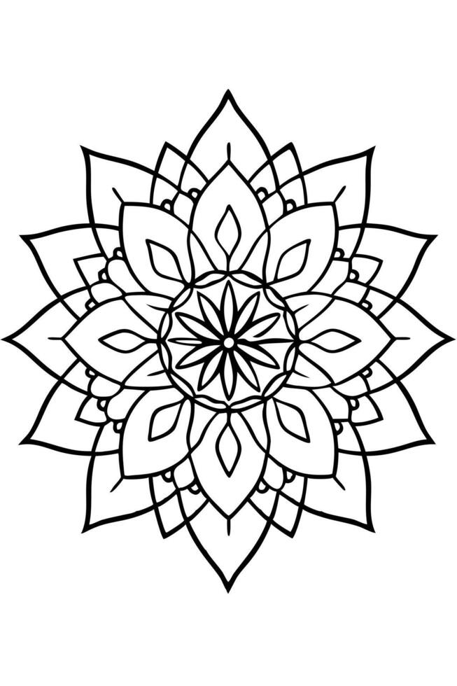 mandala, illustration line art vector