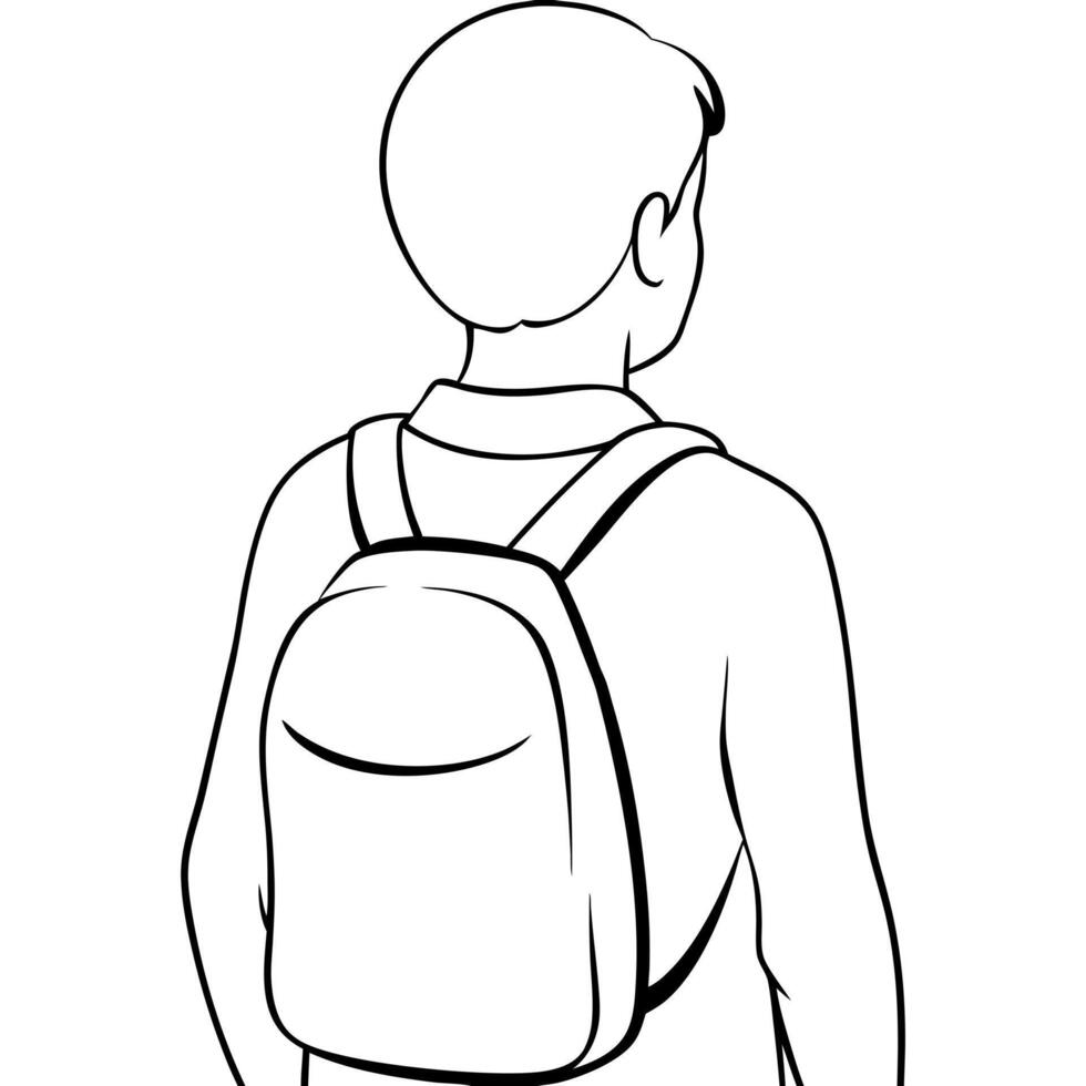 back to school, illustration line art vector