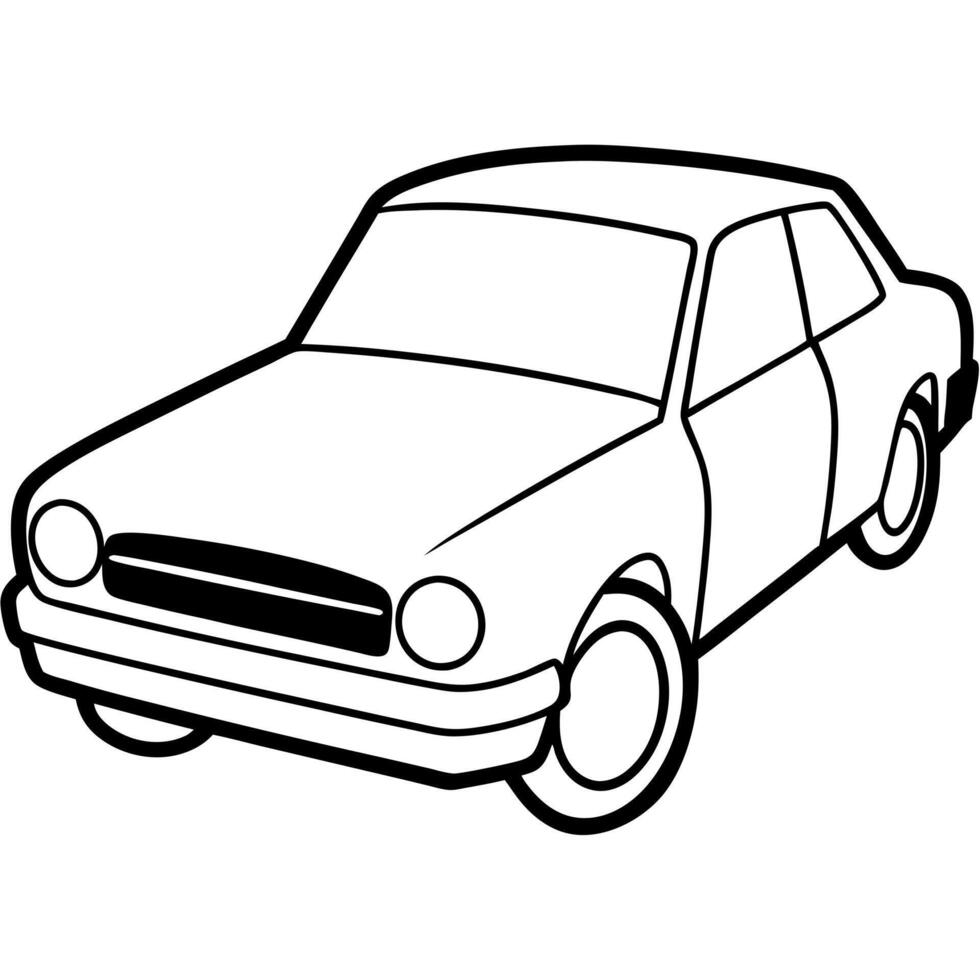 car, illustration line art vector