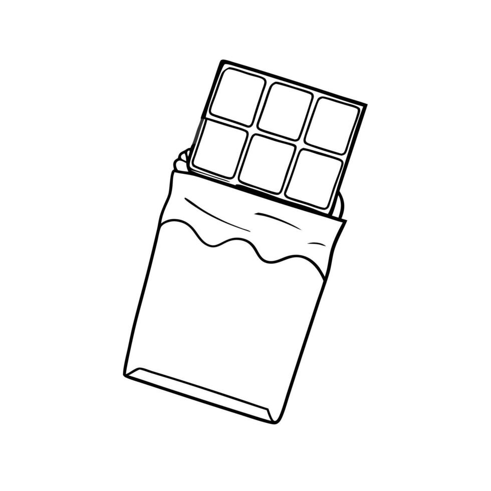 chocolate, illustration line art vector