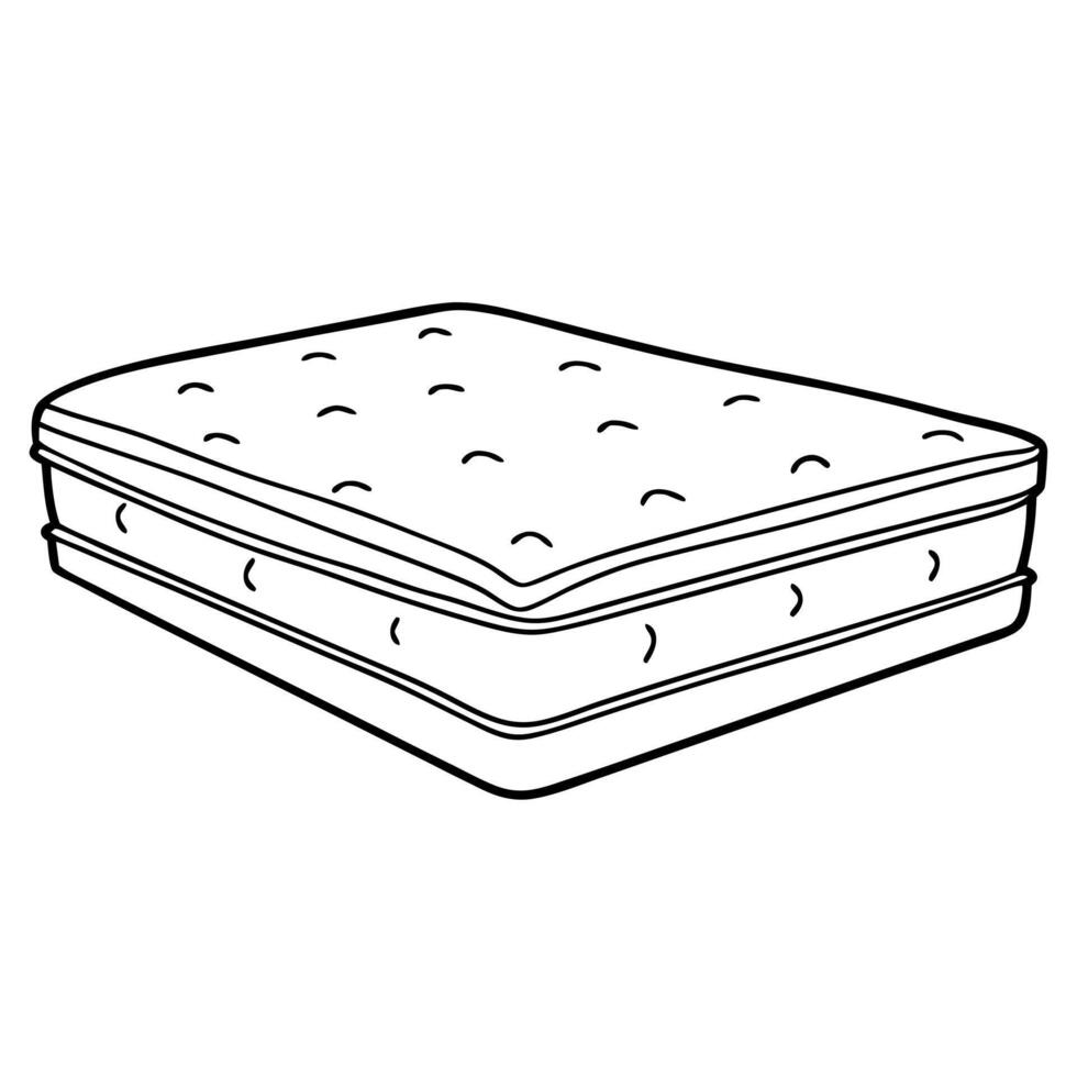 mattress, illustration line art vector