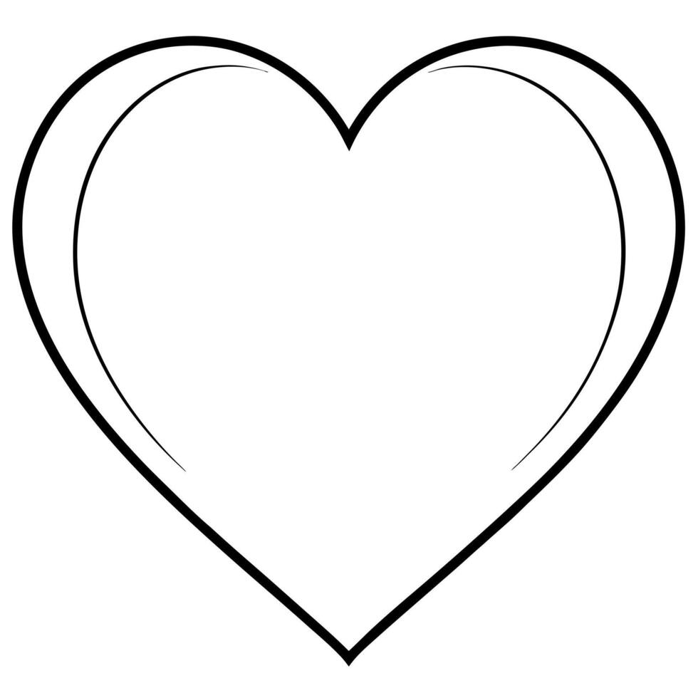 heart, illustration line art vector