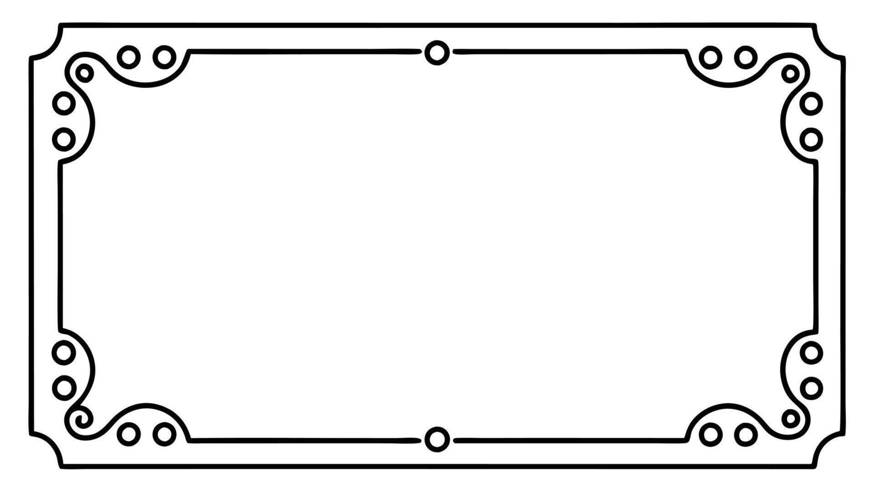 rectangular, transparent background with a decorative black border the border is composed of thin, vector