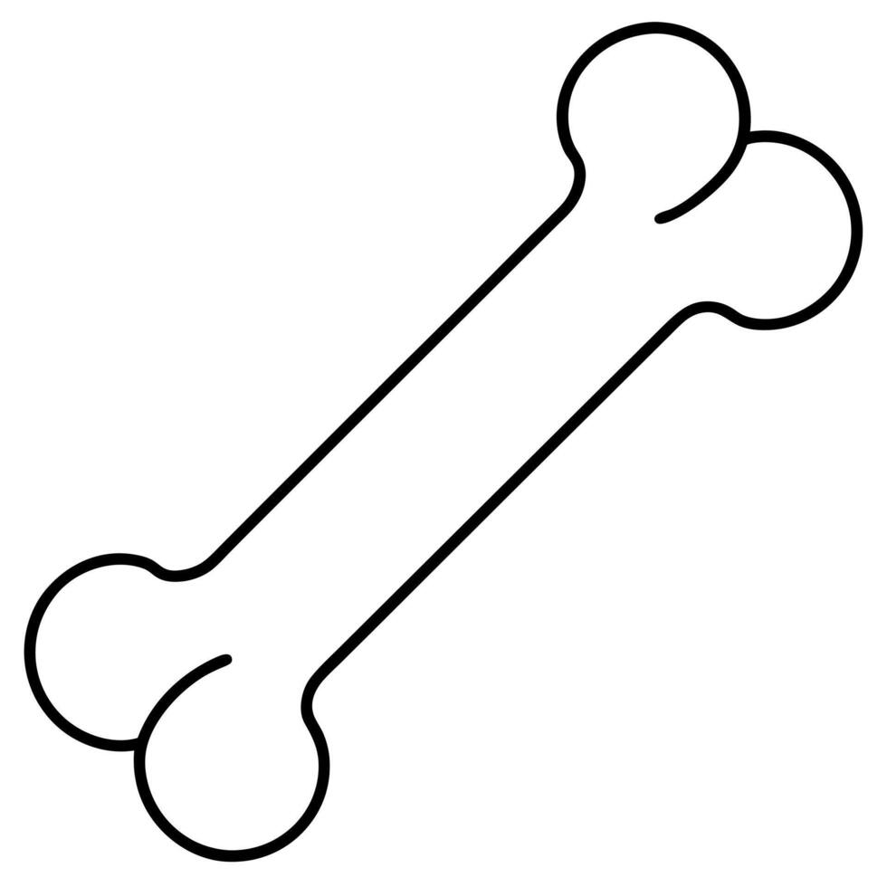 dog bone, illustration line art vector