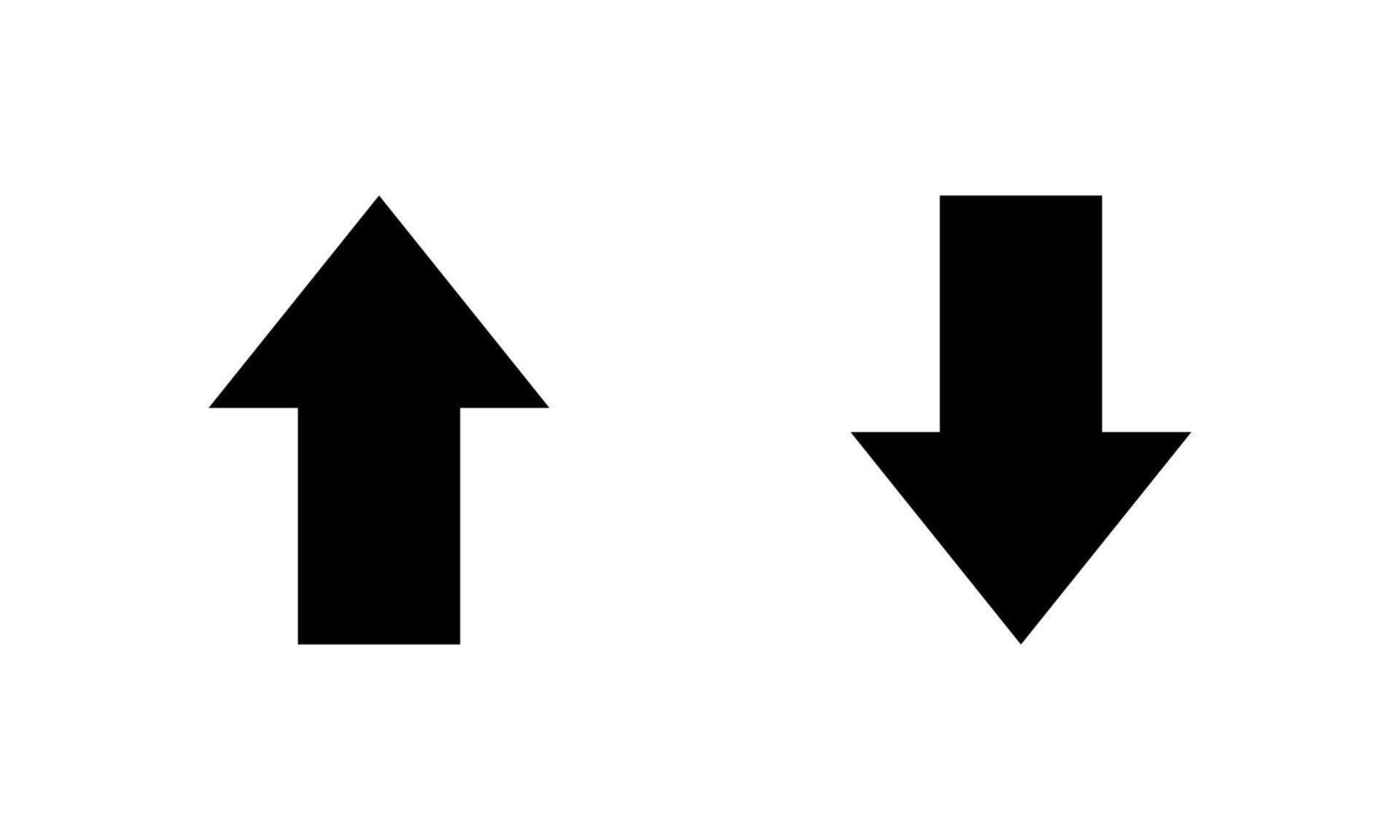 Up and down arrow icon in trendy style. Upward and downward sign symbol vector