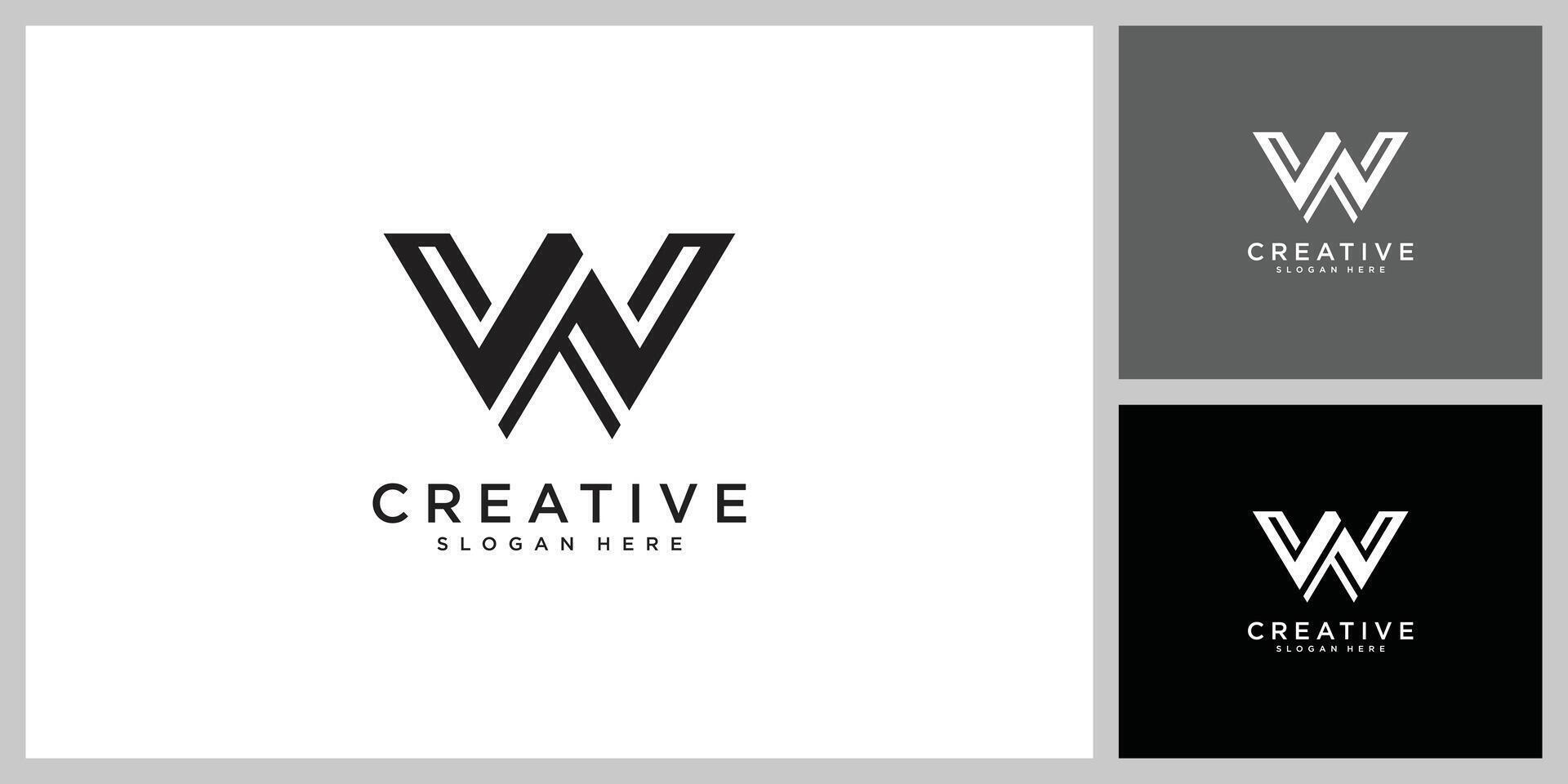 Modern Letter W Logo Design Template vector