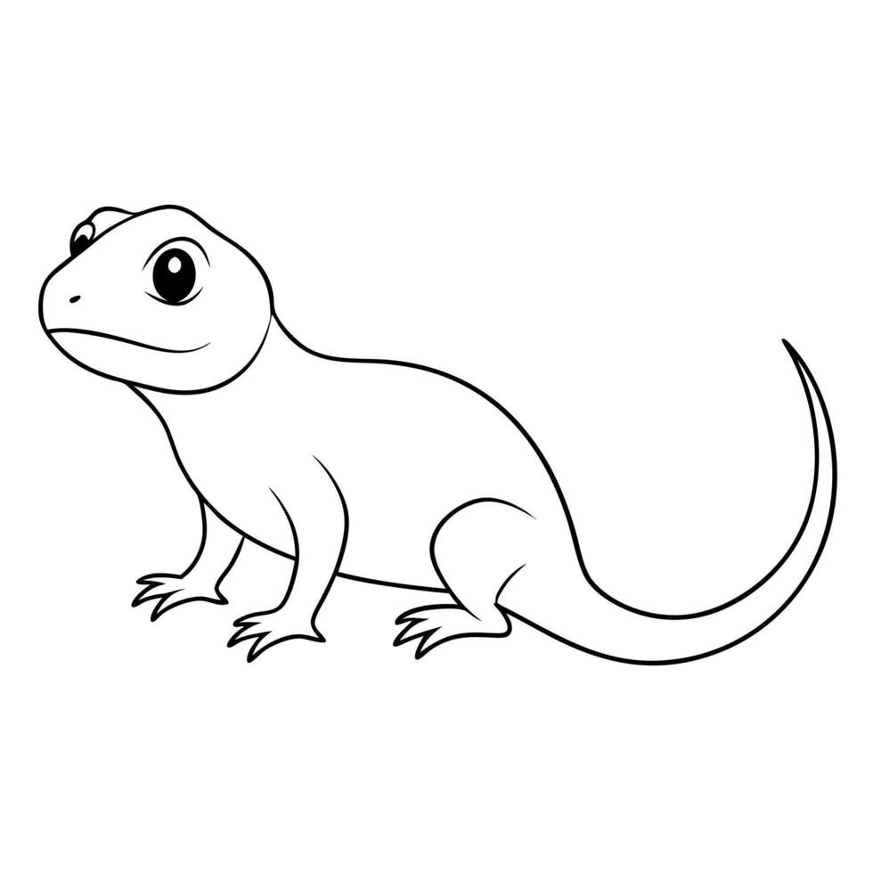 reptile, illustration line art vector