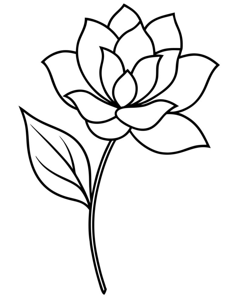 minimalistic, flower, illustration line art vector