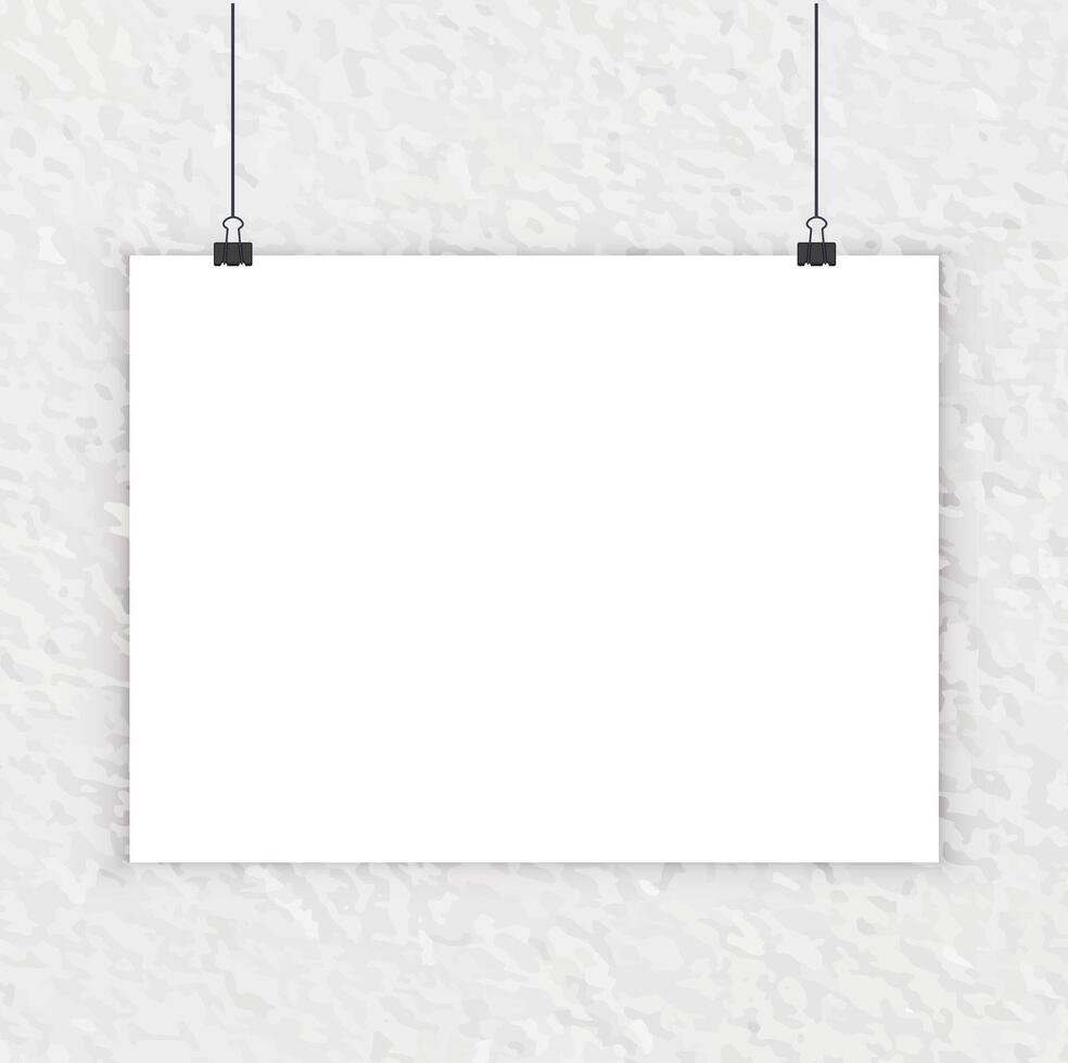 realistic poster presentation with paper background vector