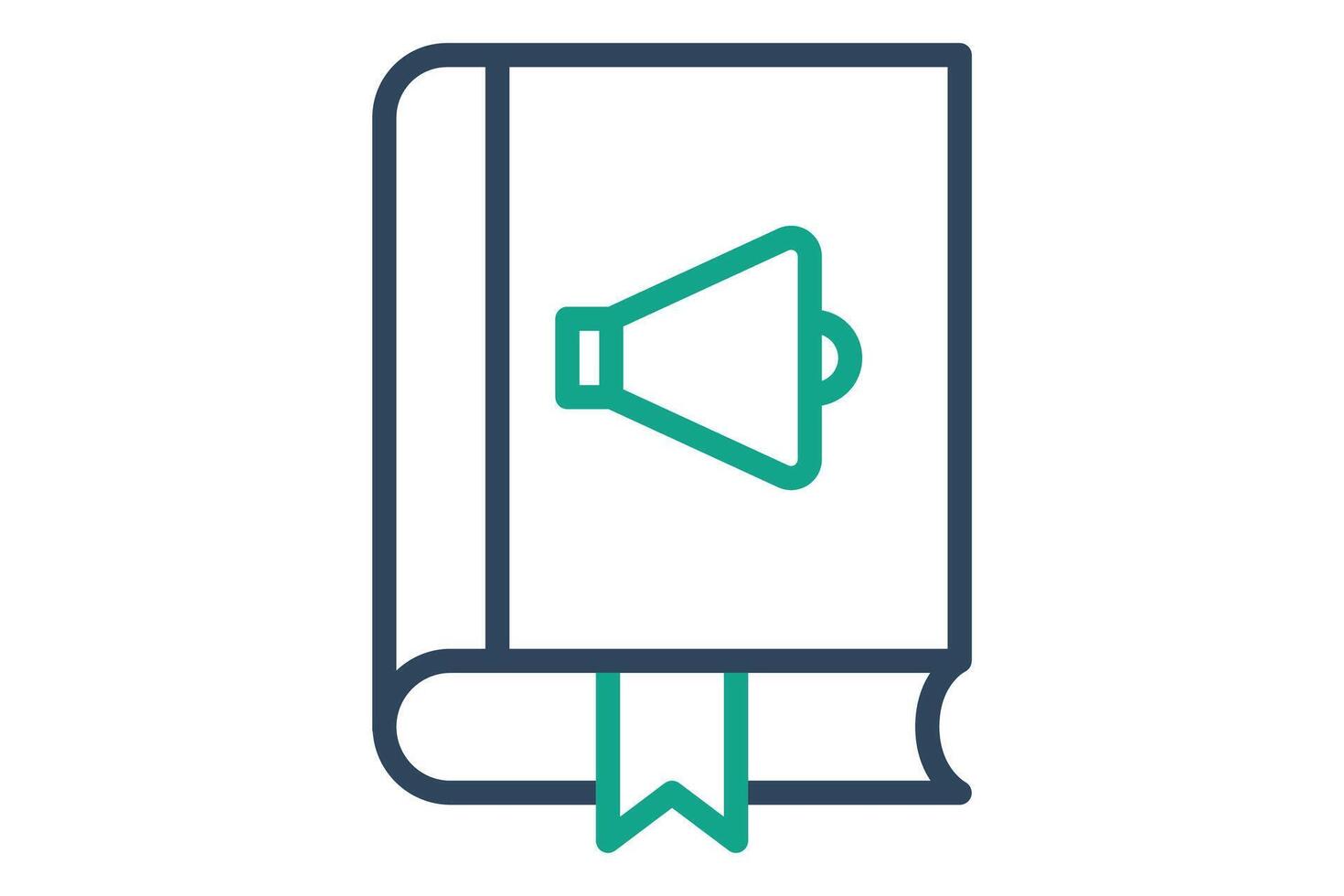 Audiobook icon. line icon style. icon related to online course. education elements illustration vector