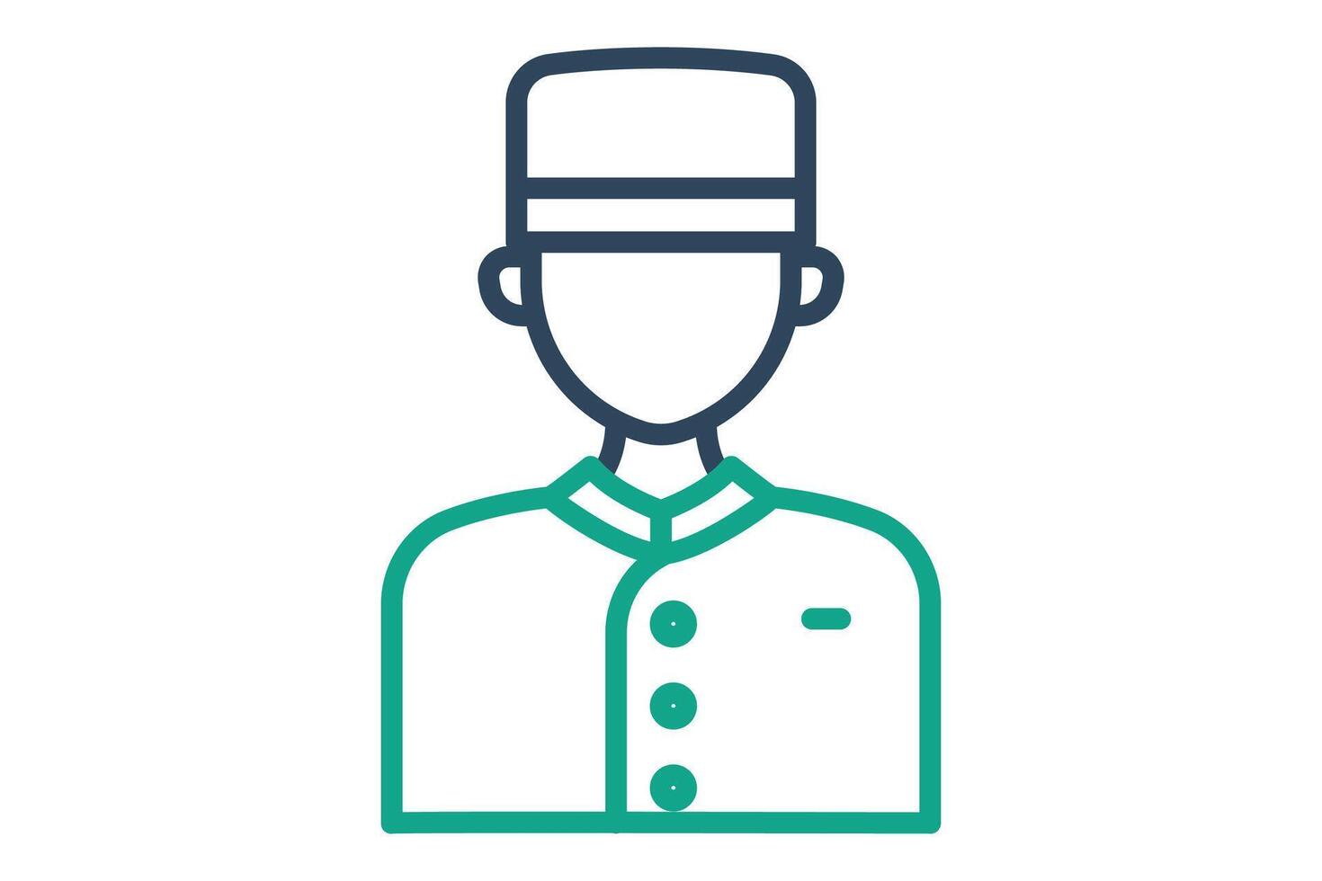Concierge icon. line icon style. icon related to reception. hotel elements illustration vector