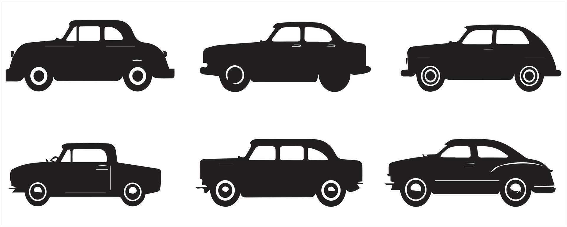 Cars silhouette bundle vector