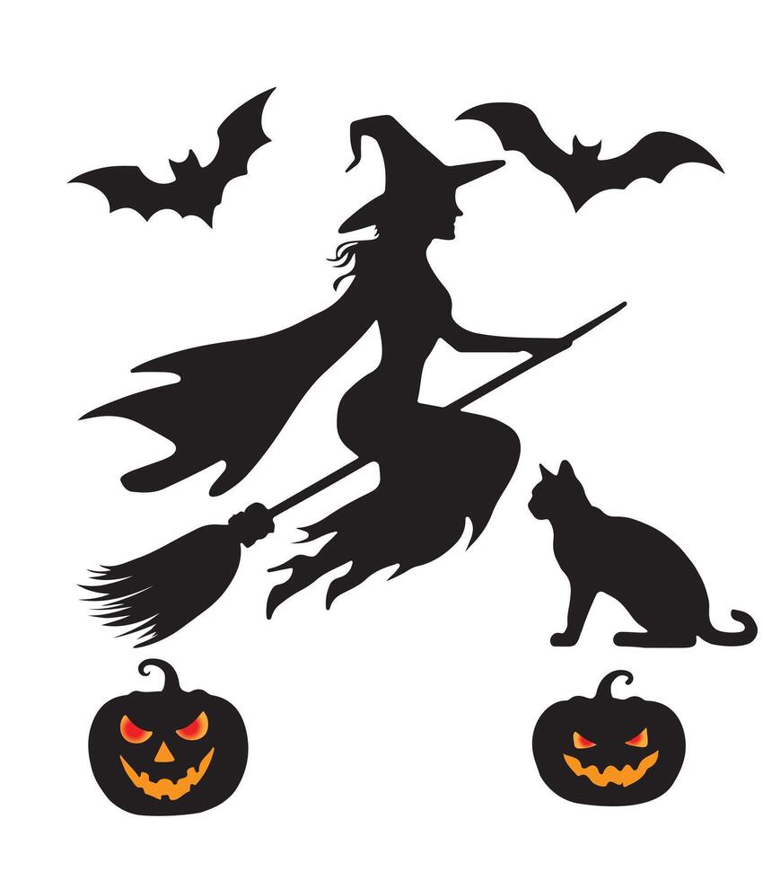 A Halloween-themed T-shirt design, featuring spooky, gothic-style typography that reads vector