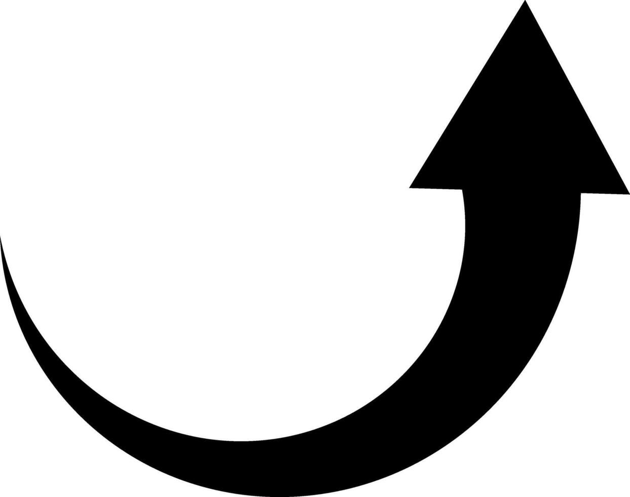 Circular black arrow clipart Stencil art vector