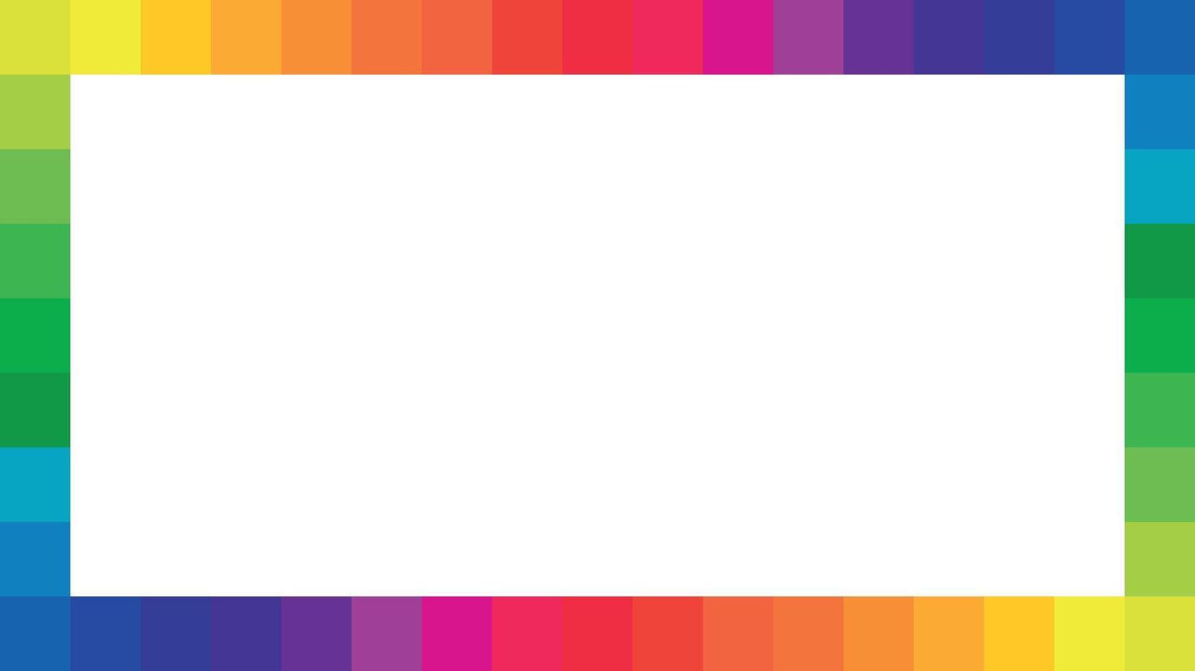 Background coloured frame. The colour wheel is 24 colours. The colours of the rainbow are arranged around the edge of the square frame. Infographics. Colouristics. Oswald's circle vector
