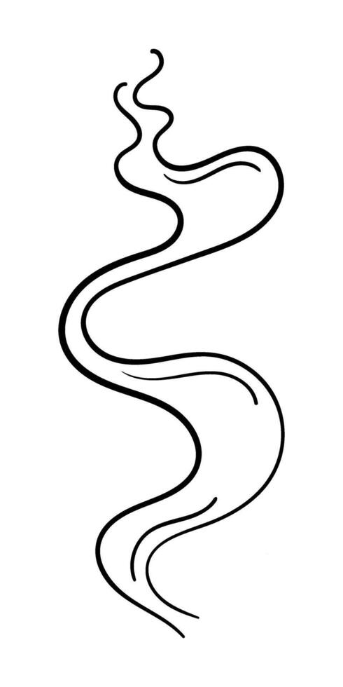 Lines of vapour cloud and smoke club. Silhouette of smoke, perfume fragrance perfume, cigarette smoke. Unpleasant odour or stench, toxic smoke and gas in the atmosphere. vector