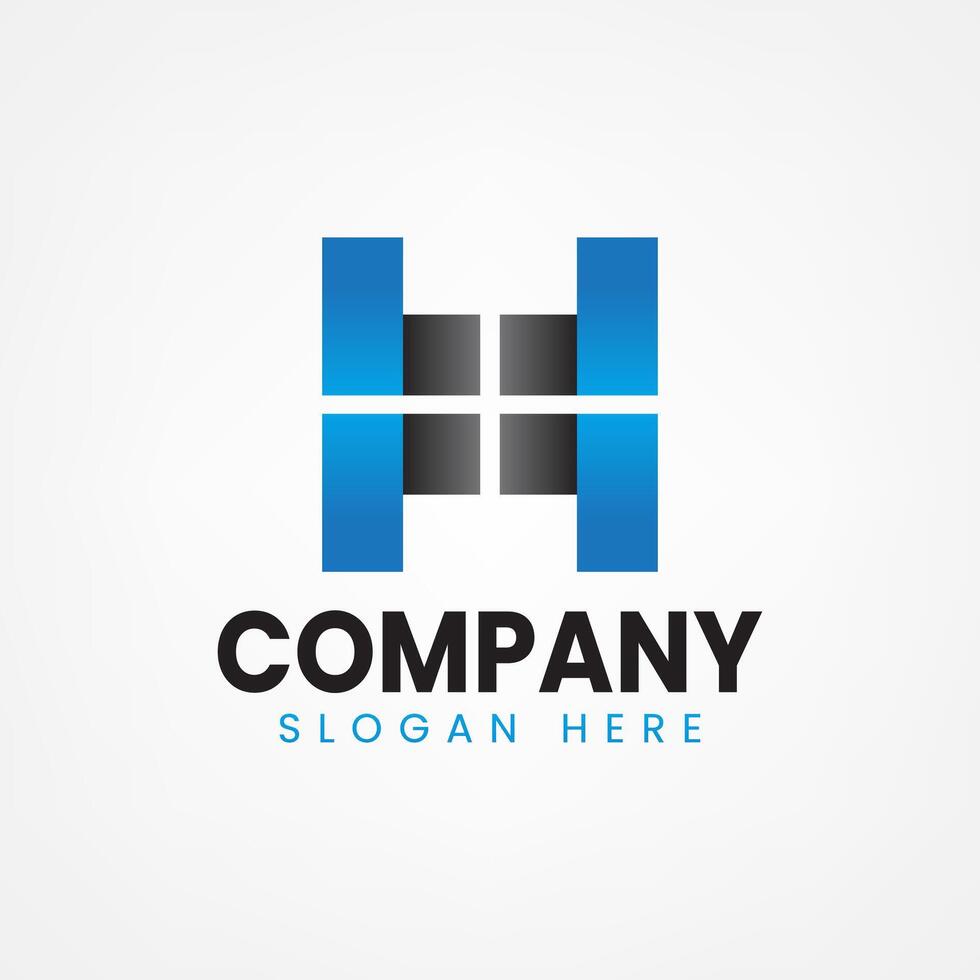 Gradient colored window shape logo template vector